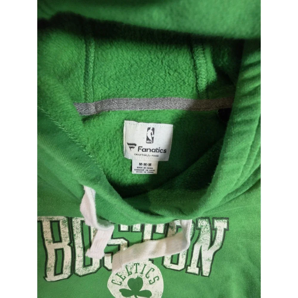 Men's Sz M Boston Celtics NBA Green Pullover Hoodie Sweatshirt Fanatics